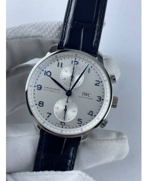 (준비완료/특급배송)NO.2231/ZF공장 V3 IWC IW3716 포루트기저 화이트다이얼 블루핸즈 가죽