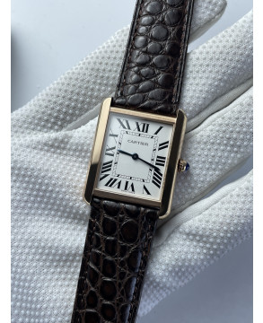 (준비완료/특급배송)NO.2285/K11공장 까르띠에 탱크솔로 27MM 가죽 로즈골드